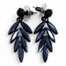 Boucles d'oreilles Verre Noir Long Drop - Élégance Mystère