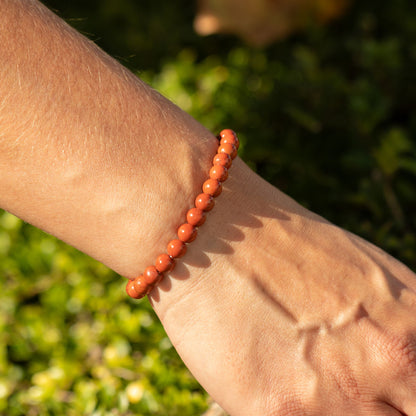 Bracelet Jaspe Rouge — Perles 6 mm — 17 cm - photo 6