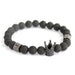 Bracelet boho - Crystal Crown / Black Agate