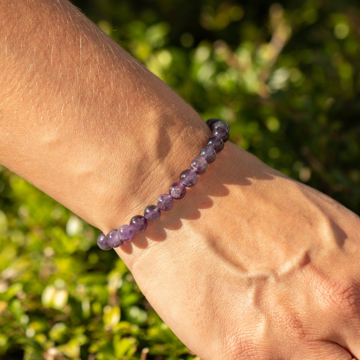 Bracelet Améthyste — Perles de 6 mm — 17 cm - photo 3