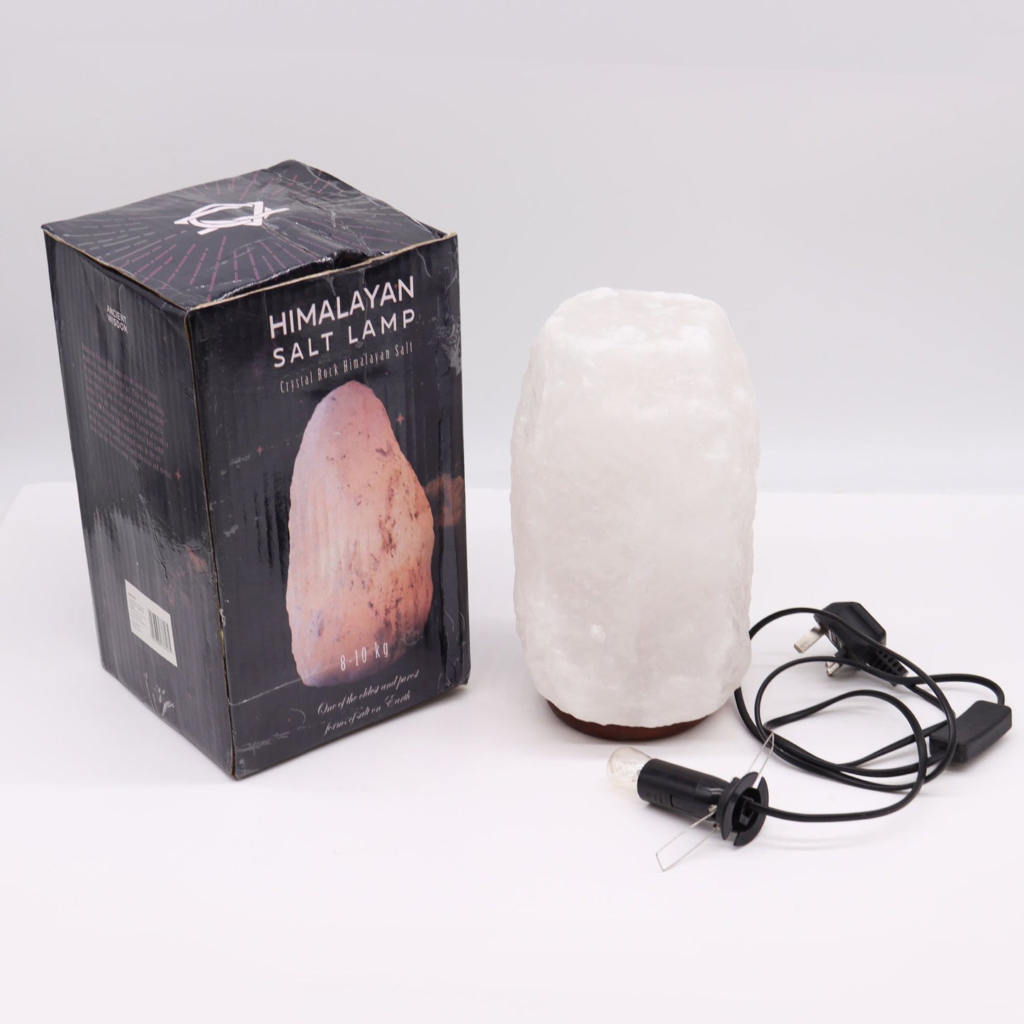 Grande lampe de sel de l'Himalaya 8-10 kg avec socle