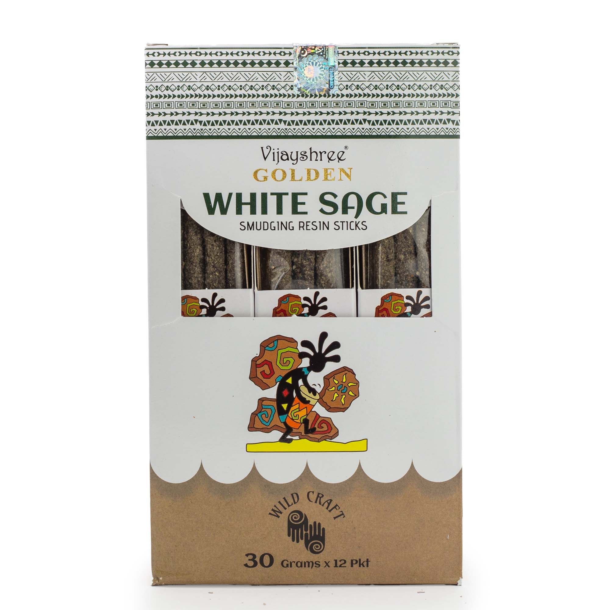 30g Golden White Sage Smudging Resin Sticks (6s)