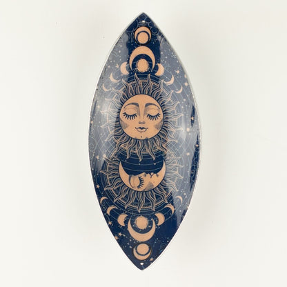 Porte-encens Émaillé Soleil et Lune — Bleu Nuit - photo 4