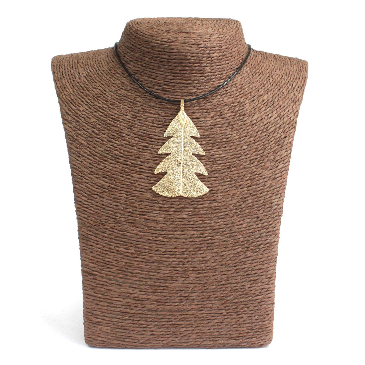 Collier Feuille Véritable Dorée — Sapin Festif - photo 2