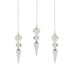 Pendule trois pièces facette en cristal de roche
