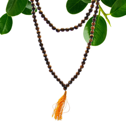 Mala bouddhiste 108 perles - Œil de Tigre - photo 3