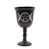 Calice Rituel Triple Lune en Fer - 20x11cm Wicca