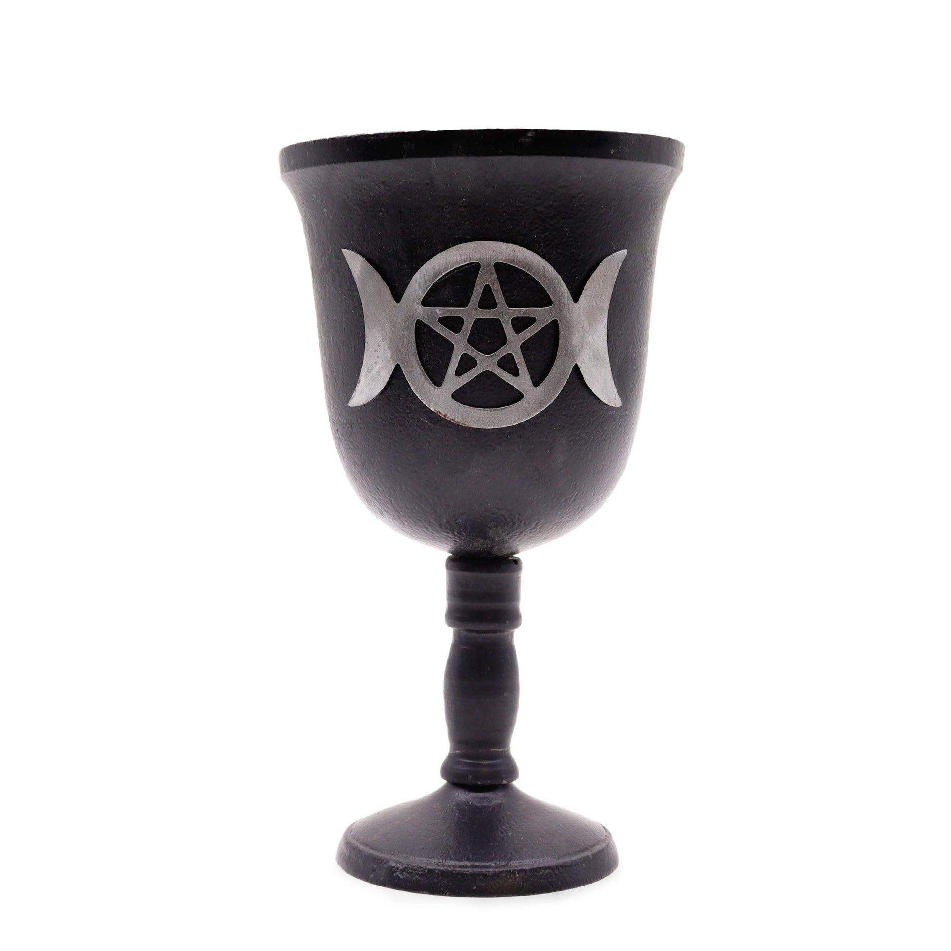 Calice Rituel Triple Lune en Fer - 20x11cm Wicca