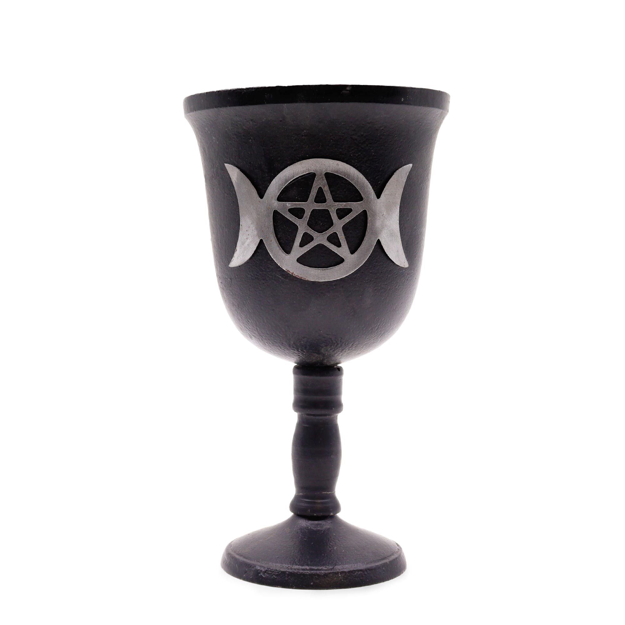 Calice Rituel Triple Lune en Fer - 20x11cm Wicca