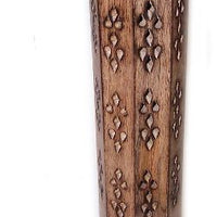 Hexagonal Incense Tower Smoke Box - Mango Wood