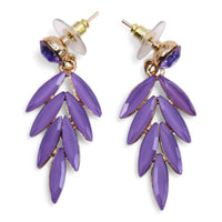 Boucles d'oreilles Fée Lavande - Verre Vintage Irisé