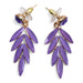Boucles d'oreilles Fée Lavande - Verre Vintage Irisé