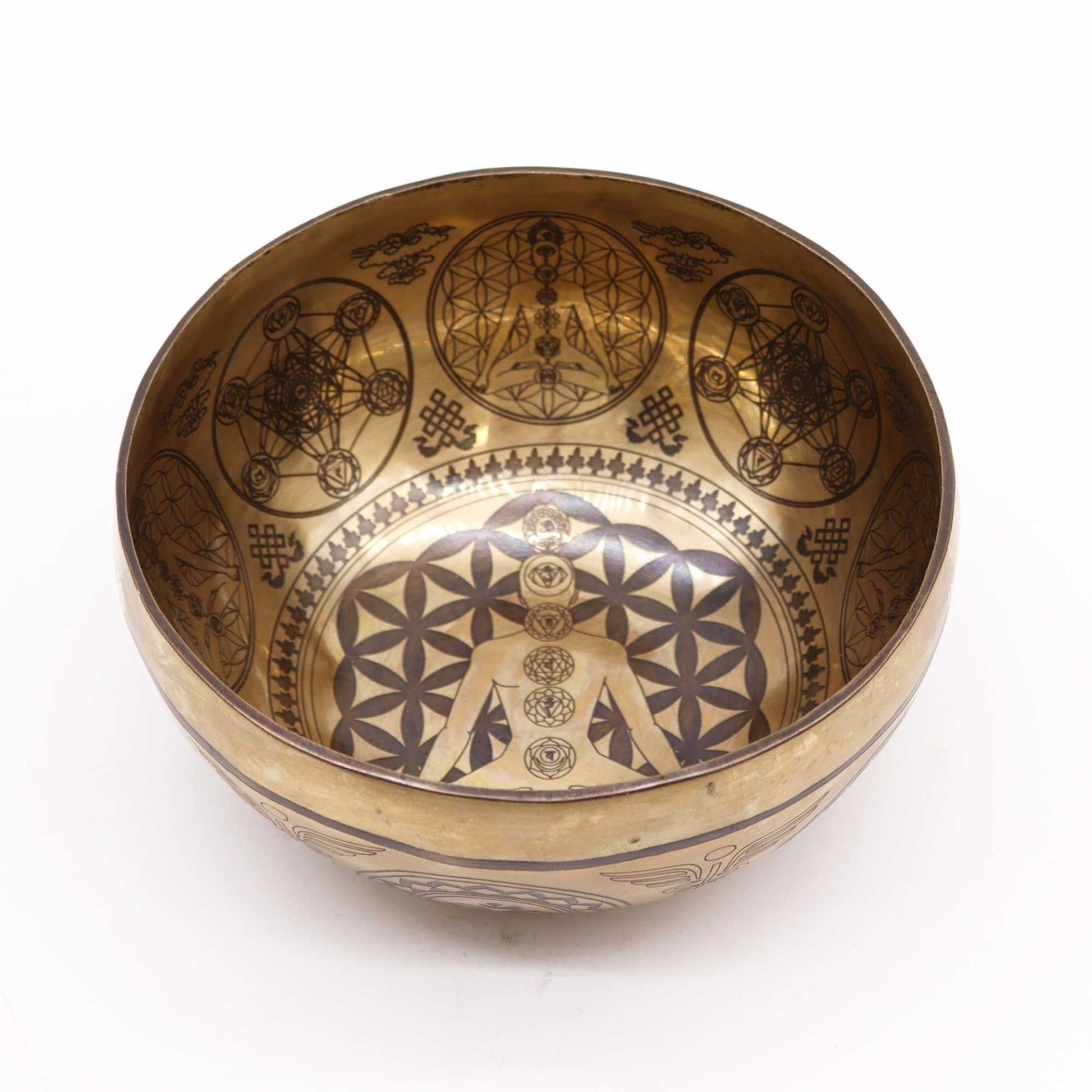 Bol Tibétain Gravé 7 Chakras — 16 cm – photo 2