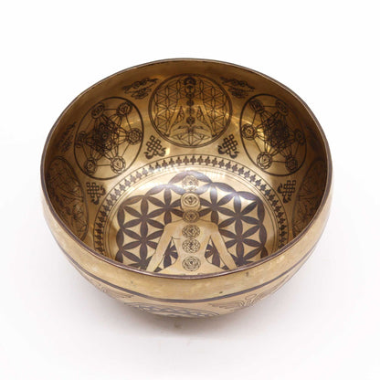 Bol Tibétain Gravé 7 Chakras — 16 cm – photo 2