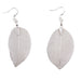 Boucles d'Oreilles Feuille Vraie - Argentées Artisan