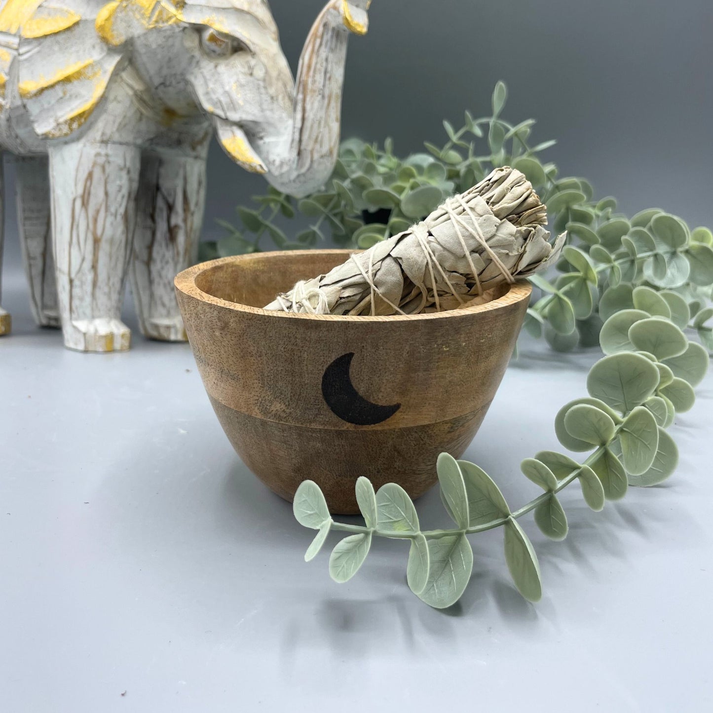 Coupe Rituelle en Bois 12x7cm - Offrande & Purification