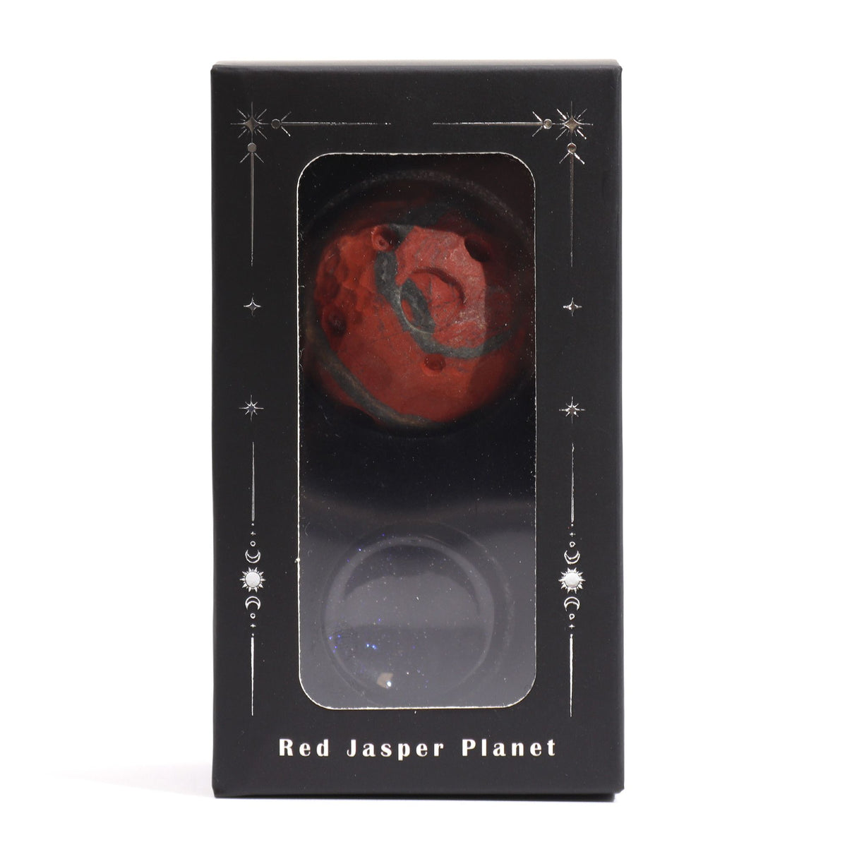 Planète en Jaspe Rouge sur support pierre du soleil (40 mm) - photo 11