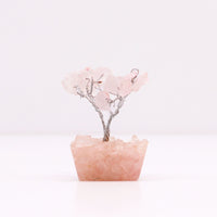 Mini Gemstone Trees On Orgonite Base - Rose Quartz (15 stones)