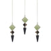 Pendule trois pièces - agate noire, aventurine et oeil de tigre