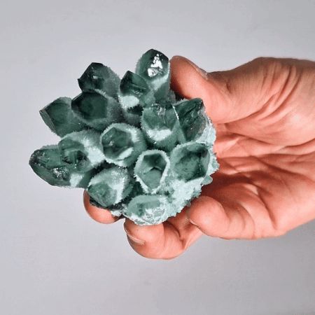 Cluster de Quartz Fantôme - Quartz Fantôme Vert (8 cm) - photo 3