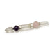 Baguette Améthyste et Quartz rose à sphères - 12 cm