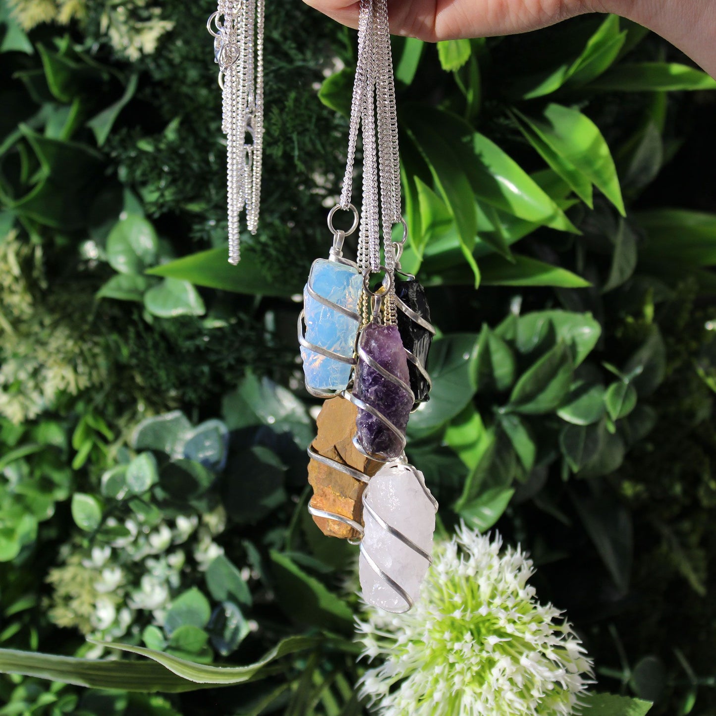 Collier cascade en Opalite - photo 3