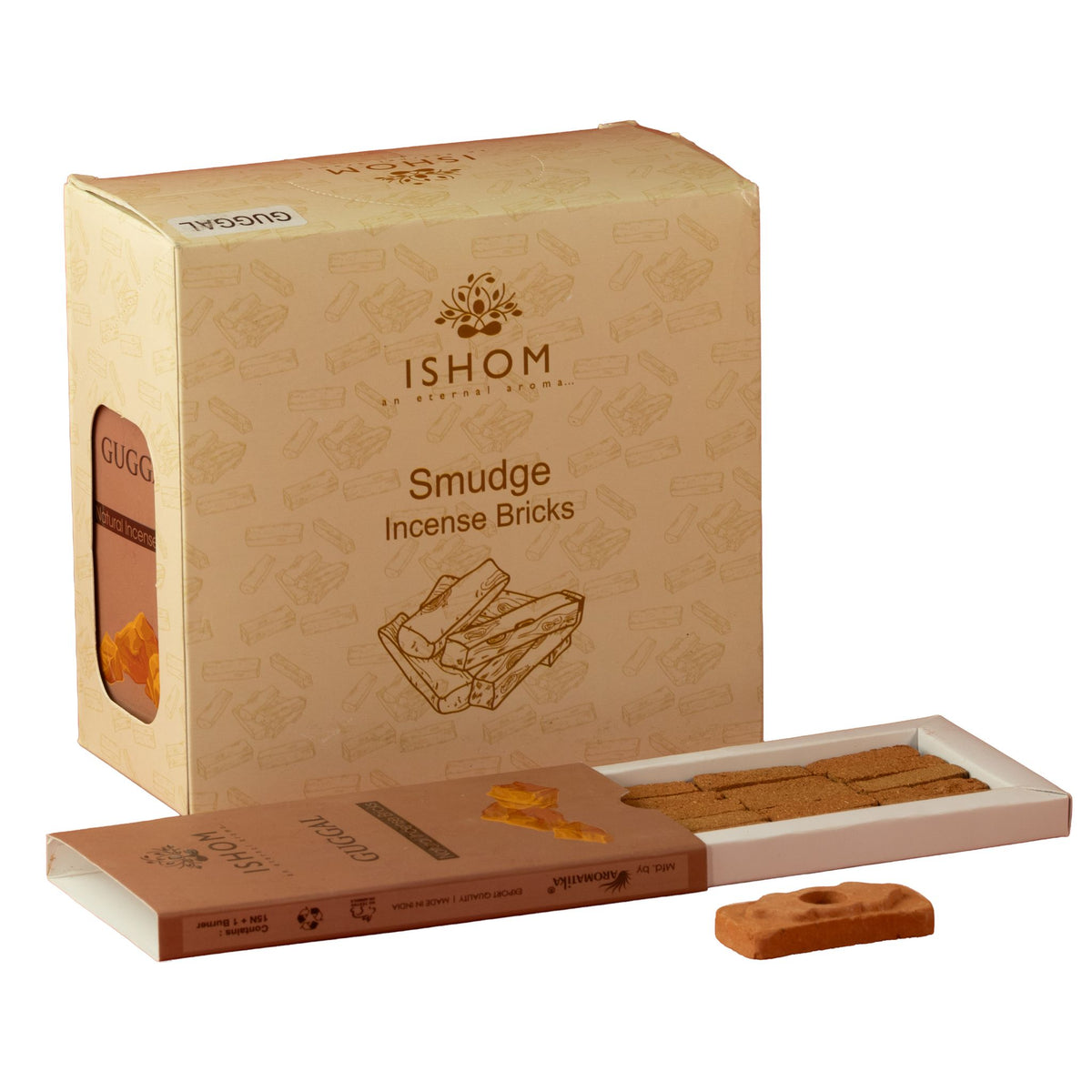 Encens en Briques Ishom Guggal — 15 Briques et Support - photo 2