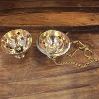 Brûleur d'Encens Suspendu Laiton - Encensoir Rituel 16cm – photo 8