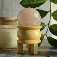 Boule de guérison facettée - Quartz Rose - photo 2