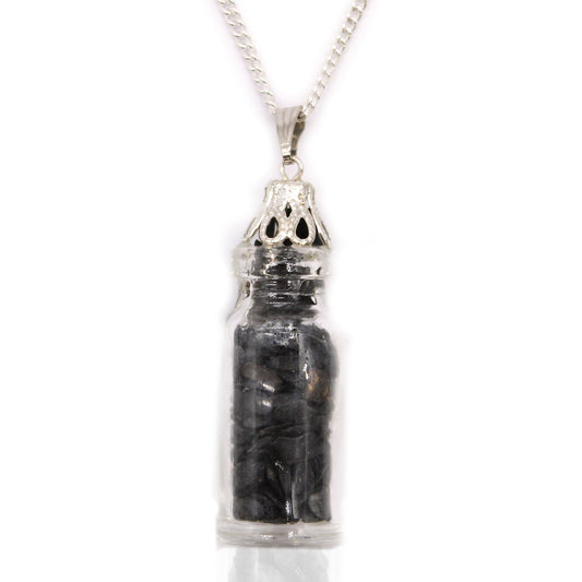 Collier flacon de pierres - Onyx