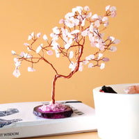 Grand arbre de vie en Quartz Rose