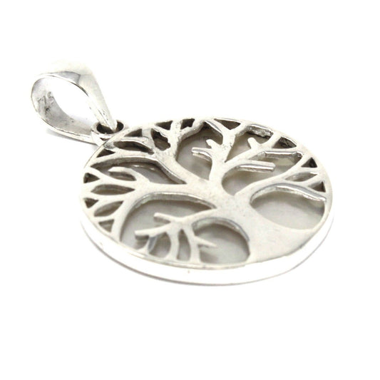 Pendentif Nacre Arbre de Vie 22mm - Douceur Féminine