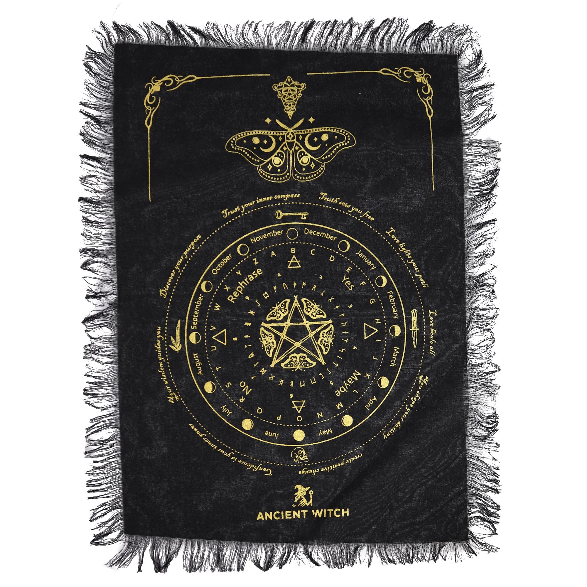 Tissu de Divination Papillon Noir & Or — Pendule – photo 2