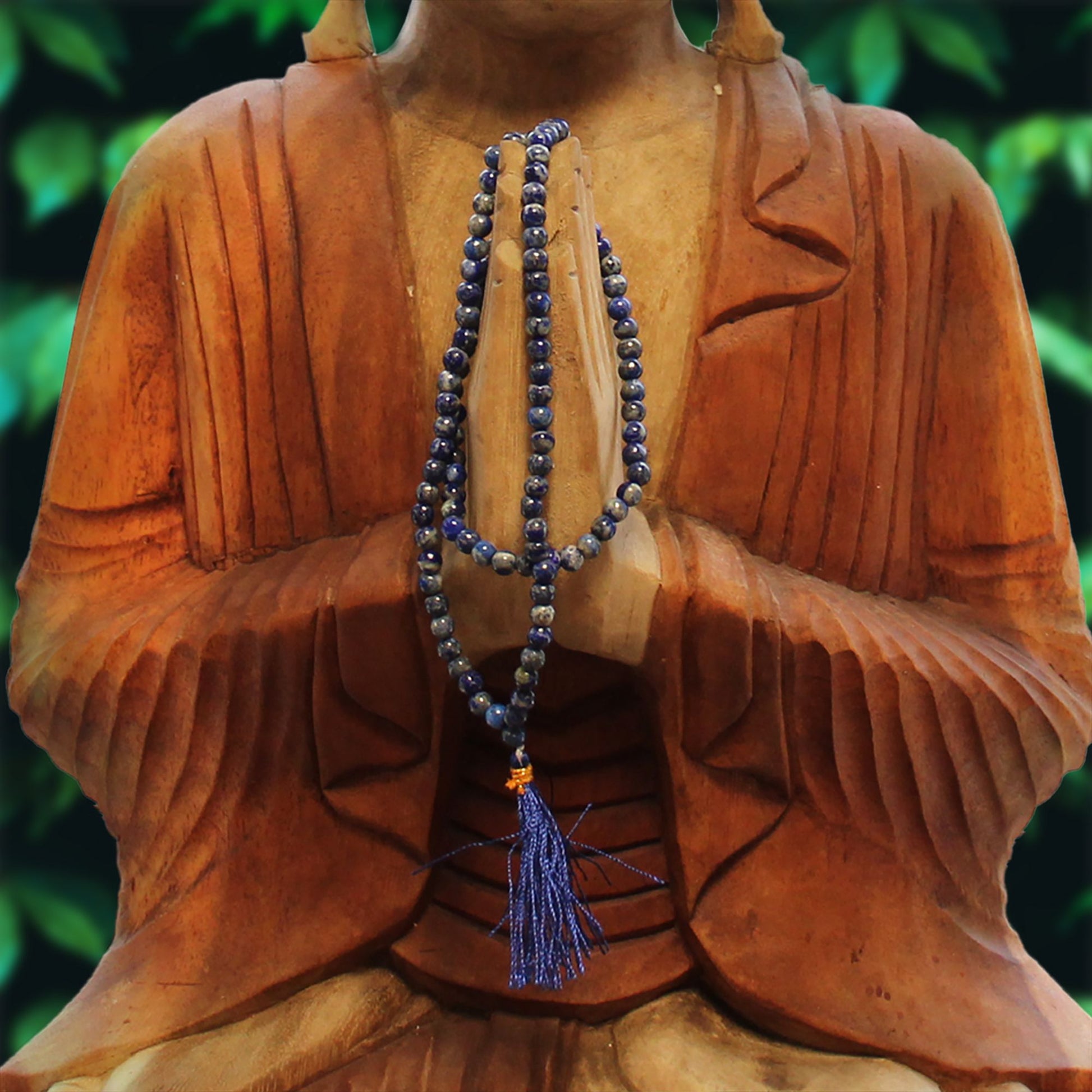 Mala bouddhiste 108 perles - Lapis-Lazuli - photo 3