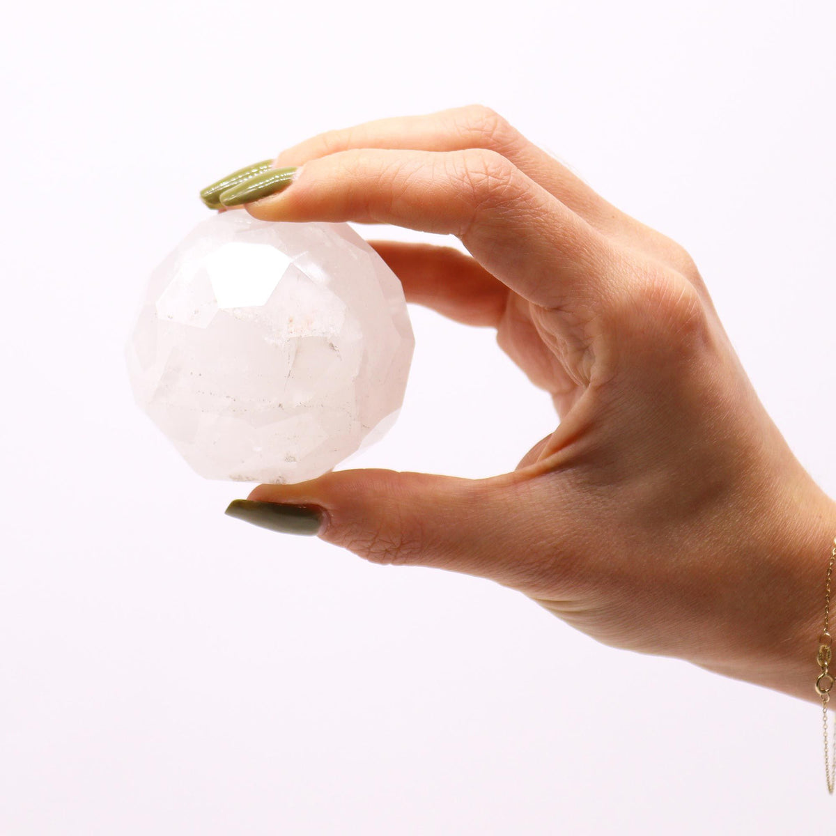 Boule de guérison facettée - Cristal de Roche - photo 3