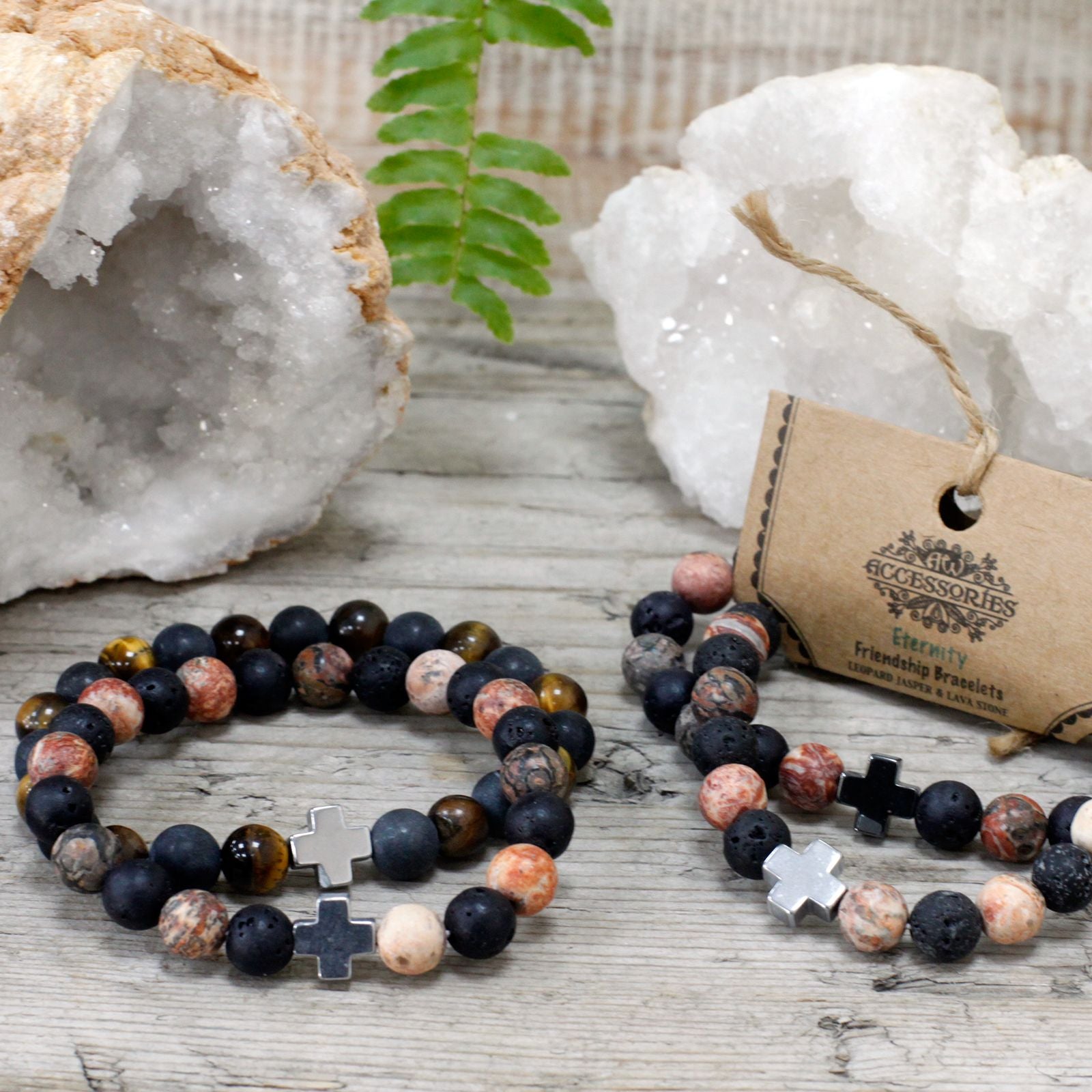Lot de 2 bracelets d'amitié - Jaspe Léopard - photo 8