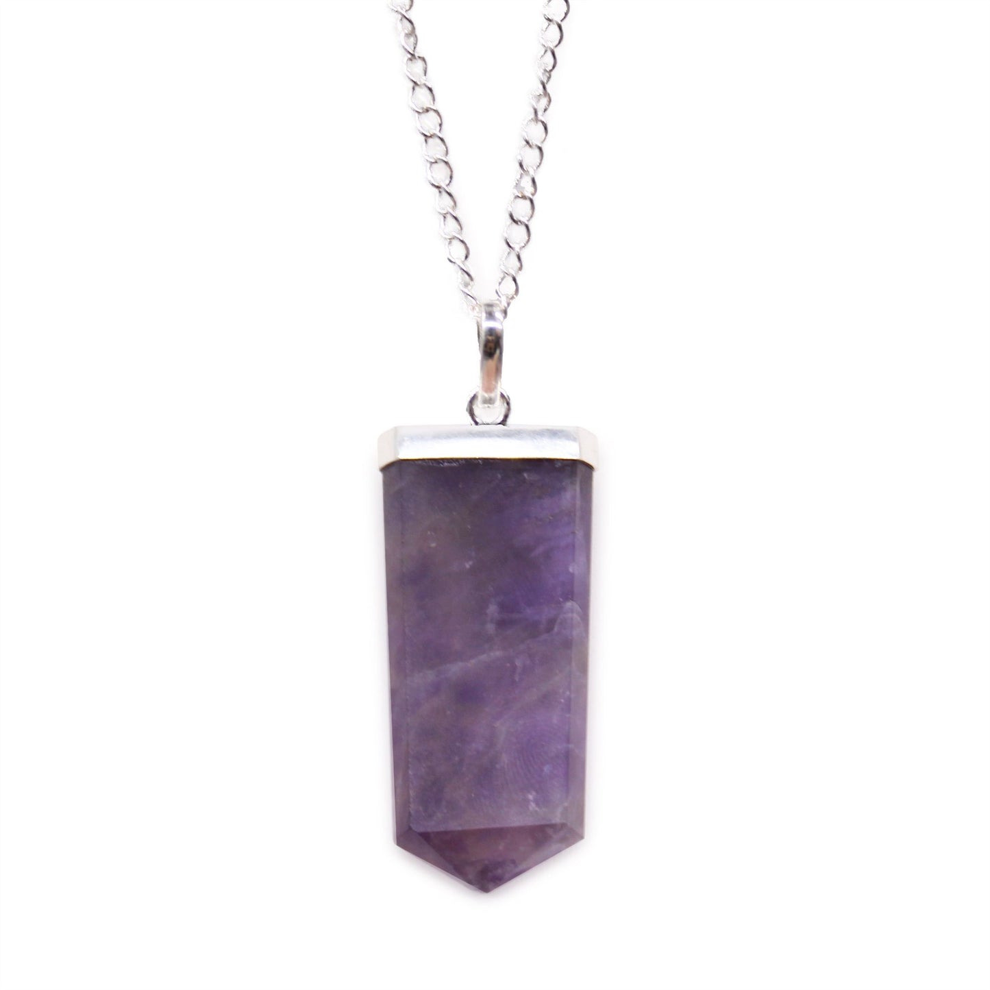Gemstone Flat Pencil Pendant - Amethyst - photo 2
