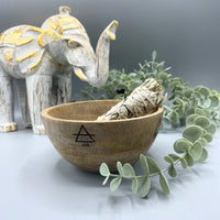 Coupe en Bois pour Rituel et Offrande — 14x7cm