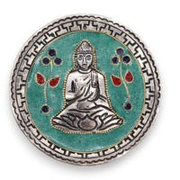 Porte-encens Bouddha Vert 10cm - Méditation & Purification