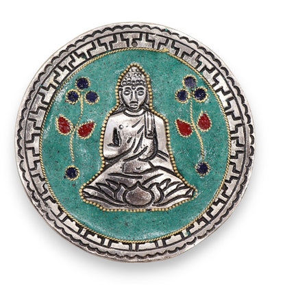 Porte-encens Bouddha Vert 10cm - Méditation & Purification