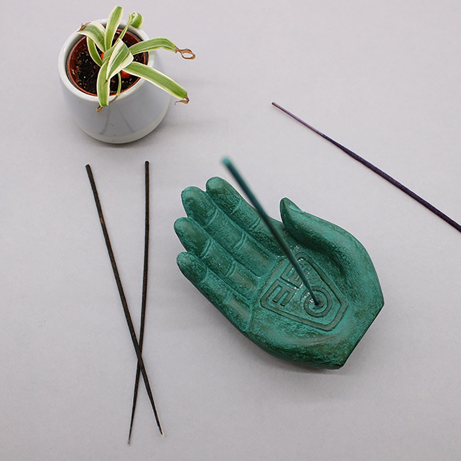 Brûleur d'Encens Main Earth Protect - Vert Éco – photo 6