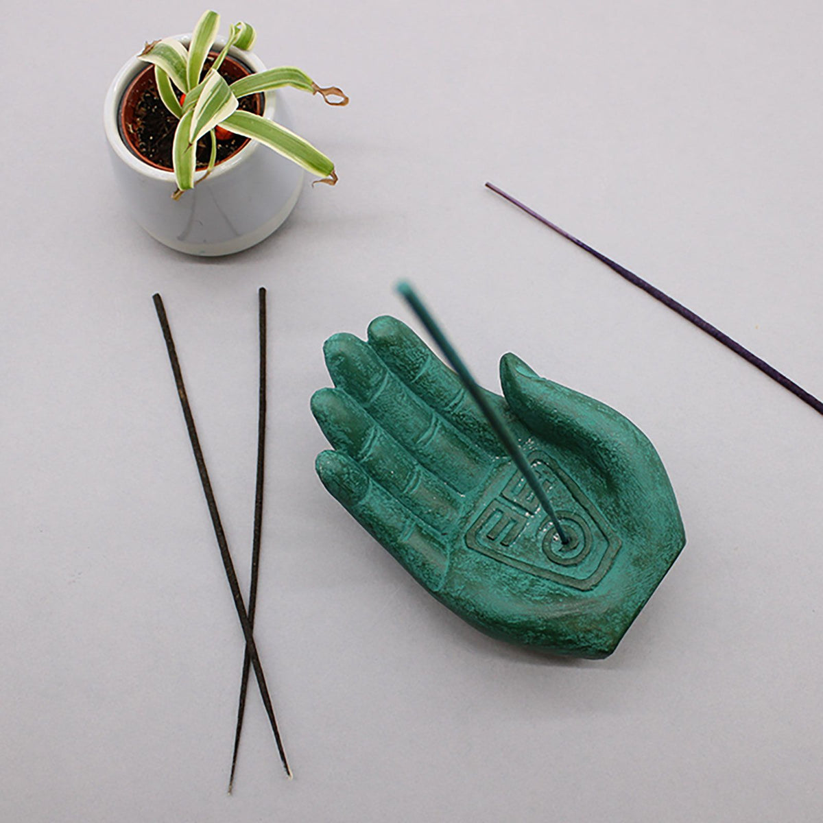 Brûleur d'Encens Main Earth Protect - Vert Éco – photo 6