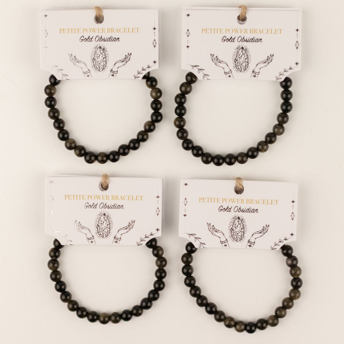 Bracelet Obsidienne Dorée — Perles de 6 mm - photo 7