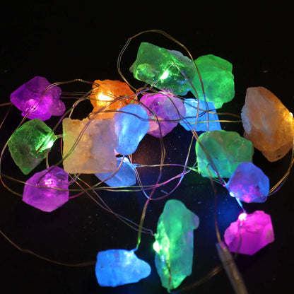 Guirlande Lumineuse de Pierres Brutes — Améthyste, Calcite & Fluorite - photo 7