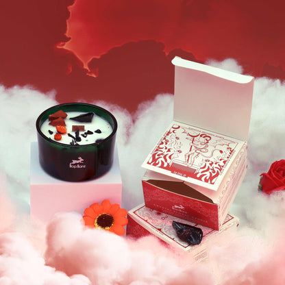 Bougie aux Cristaux Jaspe Rouge & Agate Noire — Le Diable - photo 4
