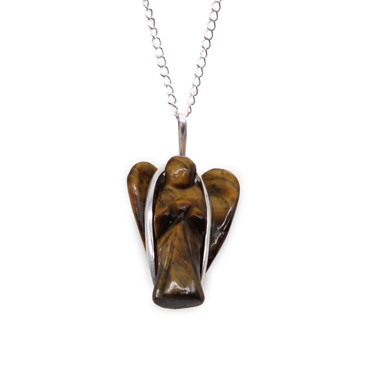 Pendentif Ange Gardien - Œil de Tigre