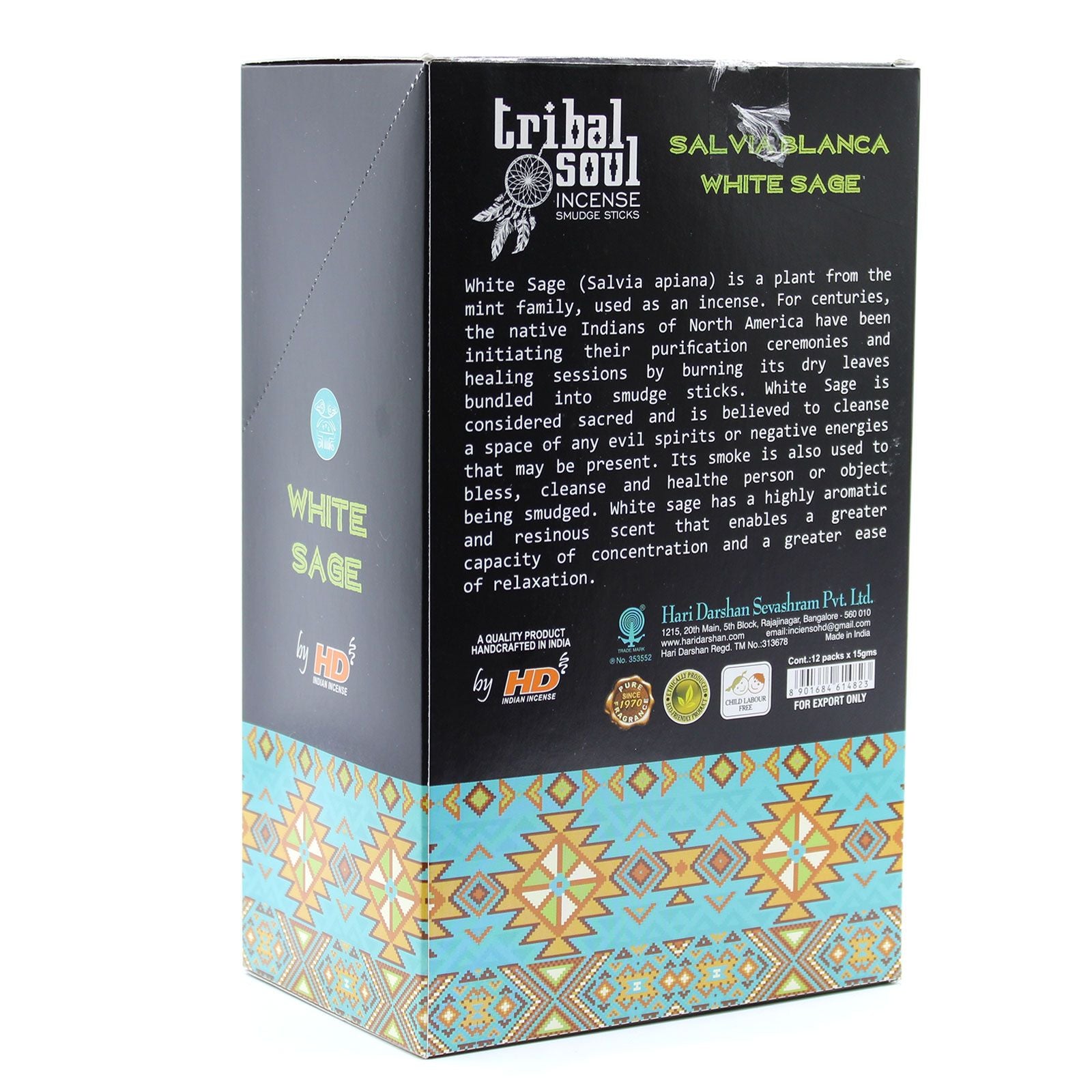 Encens Sauge Blanche Tribal Soul — Bâtonnets Artisanaux