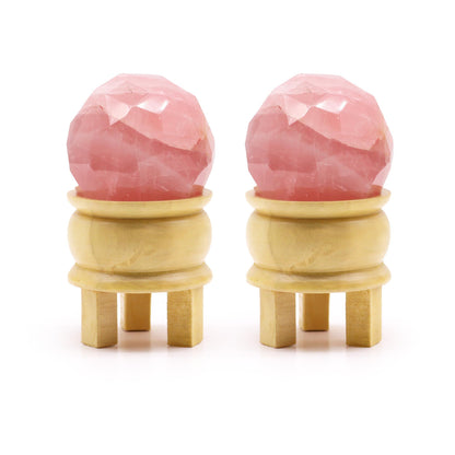 Boule de guérison facettée - Quartz Rose