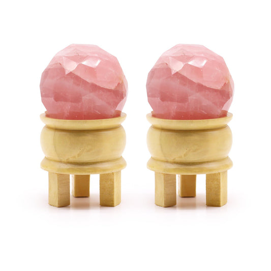 Boule de guérison facettée - Quartz Rose