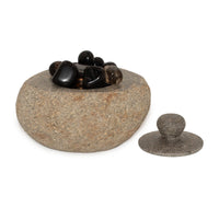 Pot en Pierre de Rivière avec Couvercle 15×12cm – photo 7